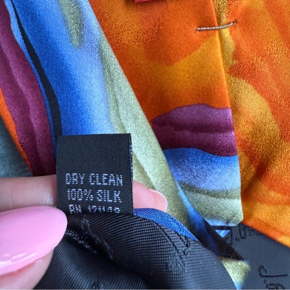 J. Garcia liquid torso Multicolor 100% Silk Tie - Picture 5 of 5